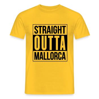 MALLORCA - Männer T-Shirt - Gelb - Vorne - AI Model Male 178 dark (178cm)