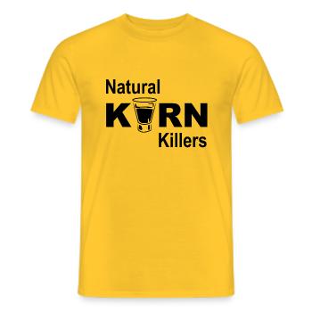 Natural grain killer - Men's T-Shirt - yellow - Front - AI Model Male 178 dark (178cm)