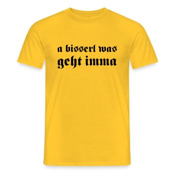 A little something that goes imma - Men's T-Shirt - yellow - Front - AI Model Male 178 dark (178cm)