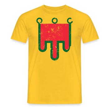 Auvergne Banner - Männer T-Shirt - Gelb - Vorne - AI Model Male 178 dark (178cm)
