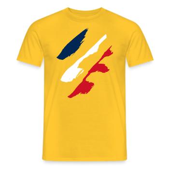 Flag of France - Men's T-Shirt - yellow - Front - AI Model Male 178 dark (178cm)