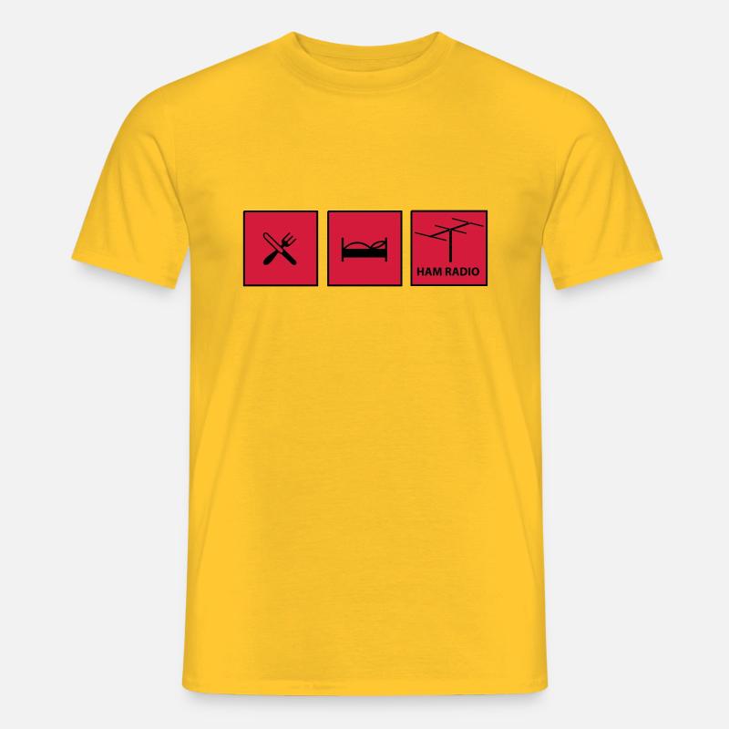 Amateurfunk - Männer T-Shirt - Gelb