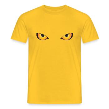 Panther Augen - Männer T-Shirt - Gelb - Vorne - AI Model Male 178 dark (178cm)