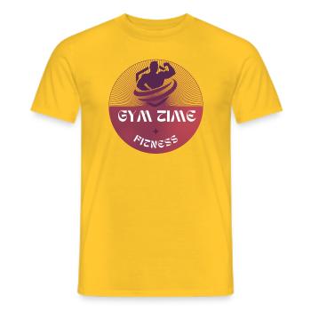 Gym time - Männer T-Shirt - Gelb - Vorne - AI Model Male 178 dark (178cm)