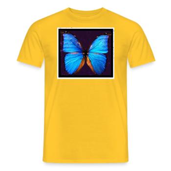 Butterfly - Männer T-Shirt - Gelb - Vorne - AI Model Male 178 dark (178cm)
