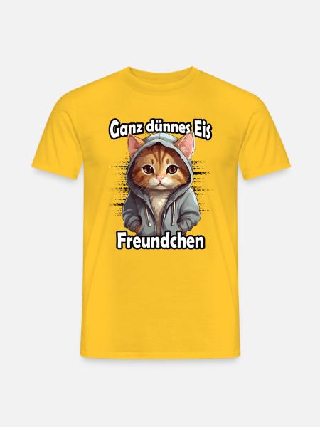 Ganz dünnes Eis Freundchen - Männer T-Shirt - Gelb