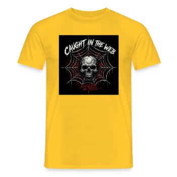 Gefangen im Netz des Schädels - Männer T-Shirt - Gelb - Vorne - AI Model Male 178 dark (178cm)
