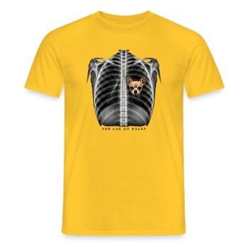 You Are My Heart - T-shirt homme - jaune - Devant - AI Model Male 178 dark (178cm)