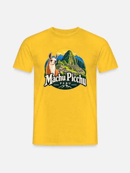 Machu Picchu – Peru, Inka & Abenteuer - Männer T-Shirt - Gelb