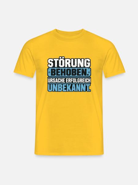 Störung behoben. Ursache erfolgreich unbekannt - Männer T-Shirt - Gelb