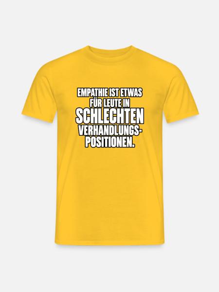 Empathie in Verhandlungssituationen - Männer T-Shirt - Gelb