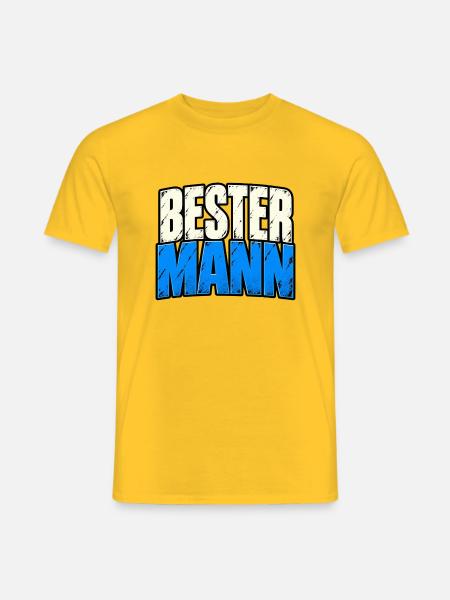 Bester Mann – Lustiger Männer Spruch - Männer T-Shirt - Gelb