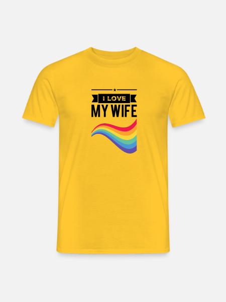 ich liebe meine Frau - Männer T-Shirt - Gelb
