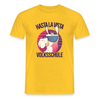 Hasta La Vista Volksschule - Männer T-Shirt - Gelb - Vorne - AI Model Male 178 dark (178cm)