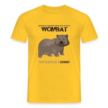Wombat - Men's T-Shirt - yellow - Front - AI Model Male 178 dark (178cm)