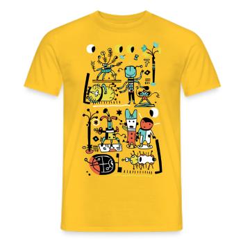 Happy Birthday - Männer T-Shirt - Gelb - Vorne - AI Model Male 178 dark (178cm)