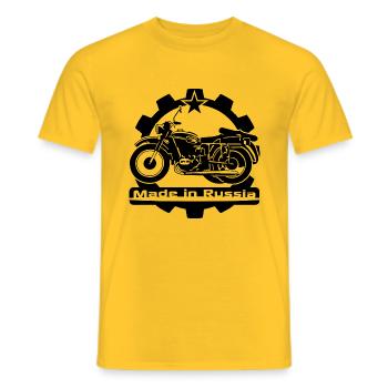 Motorrad Ural Gespann - Männer T-Shirt - Gelb - Vorne - AI Model Male 178 dark (178cm)