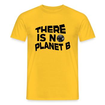 Kein Planet B - Männer T-Shirt - Gelb - Vorne - AI Model Male 178 dark (178cm)