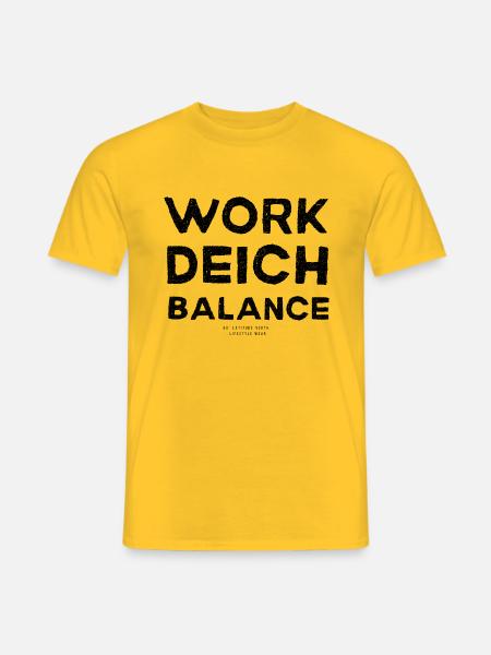 Work Deich Balance - Männer T-Shirt - Gelb