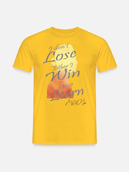 Ich verliere nicht (Digitales Grafikdesign) #3 - Männer T-Shirt - Gelb