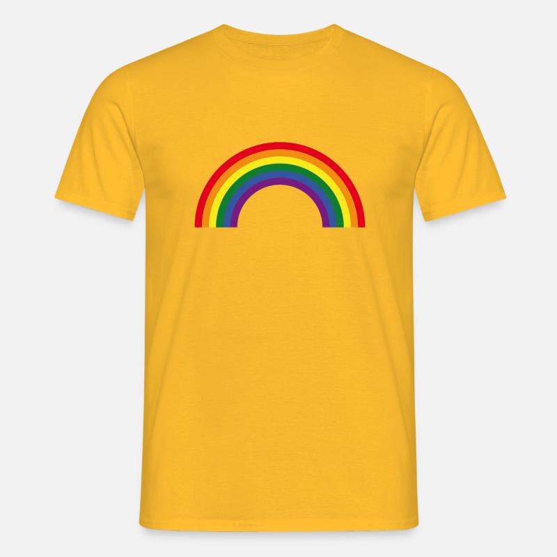 Regenbogen / Rainbow (6er) - Männer T-Shirt - Gelb