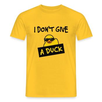 Quietscheente, Rubber Ducky, I don't give a Duck - Männer T-Shirt - Gelb - Vorne - AI Model Male 178 dark (178cm)