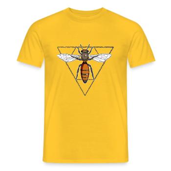 Reine Abeille Abeille Abeille Abeille Abeille Abeille Nid d’abeille 1 - T-shirt homme - jaune - Devant - AI Model Male 178 dark (178cm)