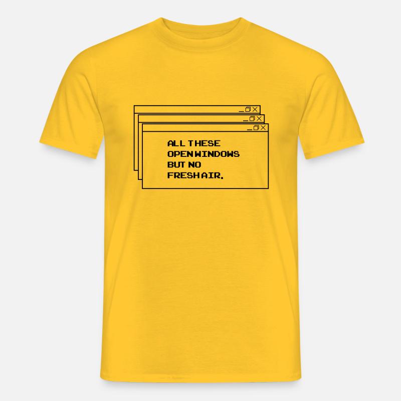 All These open Windows - Männer T-Shirt - Gelb