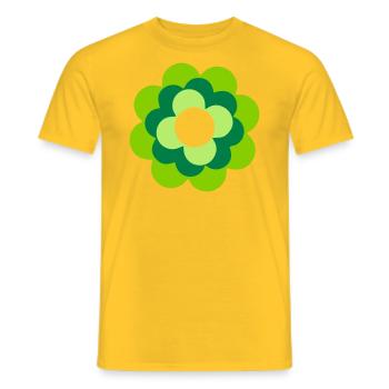Flower one - Men's T-Shirt - yellow - Front - AI Model Male 178 dark (178cm)