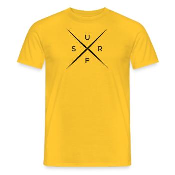 Surfeurs - Surf - T-shirt homme - jaune - Devant - AI Model Male 178 dark (178cm)