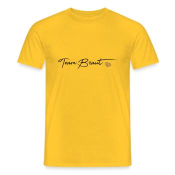 Team Braut - Männer T-Shirt - Gelb - Vorne - AI Model Male 178 dark (178cm)