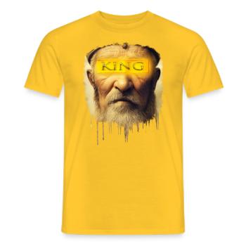 Roi des Rois - T-shirt homme - jaune - Devant - AI Model Male 178 dark (178cm)