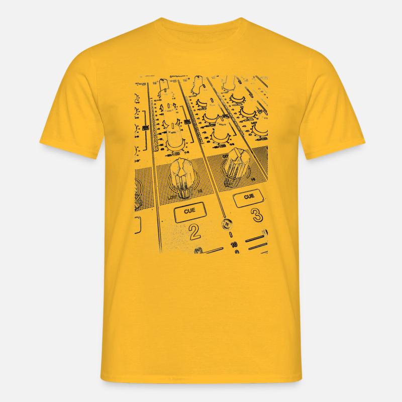 DJ Mixer Knobs - Men's T-Shirt - yellow