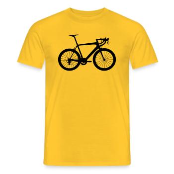 Rennrad - Männer T-Shirt - Gelb - Vorne - AI Model Male 178 dark (178cm)