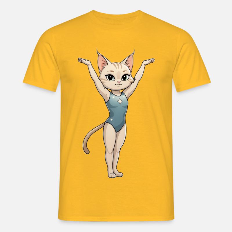 Stjernekat Springgymnast - T-shirt til herrer - gul