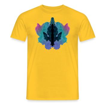 Rorschach Test - T-shirt homme - jaune - Devant - AI Model Male 178 dark (178cm)