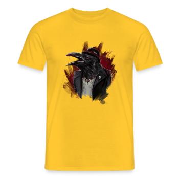 raven - Männer T-Shirt - Gelb - Vorne - AI Model Male 178 dark (178cm)