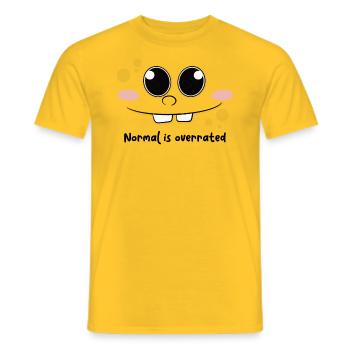 Normal is Overrated - Men's T-Shirt - yellow - Front - AI Model Male 178 dark (178cm)