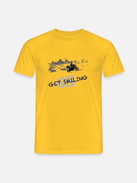 Get smiling - Männer T-Shirt - Gelb