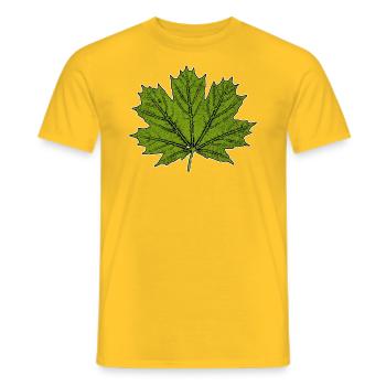 Érable / Feuille - T-shirt homme - jaune - Devant - AI Model Male 178 dark (178cm)