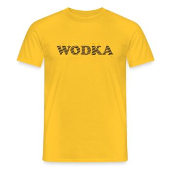 WODKA - Männer T-Shirt - Gelb - Vorne - AI Model Male 178 dark (178cm)