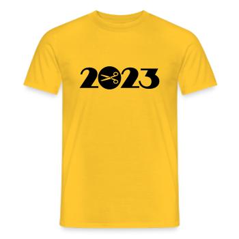 Schneider 2023 - T-shirt homme - jaune - Devant - AI Model Male 178 dark (178cm)