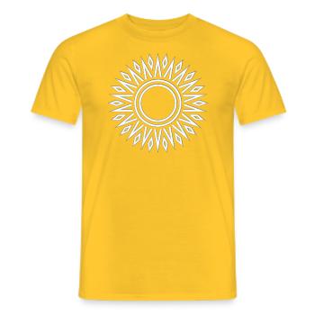 Sonne - Männer T-Shirt - Gelb - Vorne - AI Model Male 178 dark (178cm)