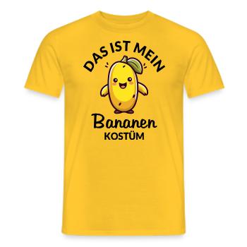 Banane Kostüm Obst Frucht Bananen Karneval süß - Männer T-Shirt - Gelb - Vorne - AI Model Male 178 dark (178cm)