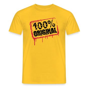 100% Original Stempel Cool - Men's T-Shirt - yellow - Front - AI Model Male 178 dark (178cm)