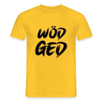 Wöd Ged Wöd Gedi Patenonkel Österreich - Männer T-Shirt - Gelb - Vorne - AI Model Male 178 dark (178cm)