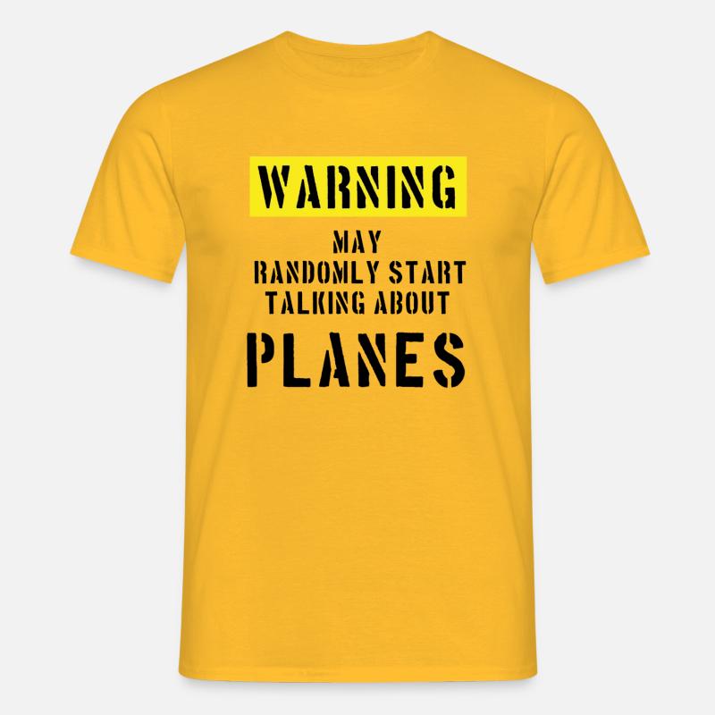 En gave til en flypilot. Gaver til flygeren. - T-shirt til herrer - gul