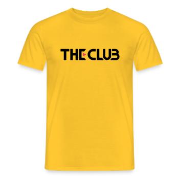 The Club logo in black - Men's T-Shirt - yellow - Front - AI Model Male 178 dark (178cm)