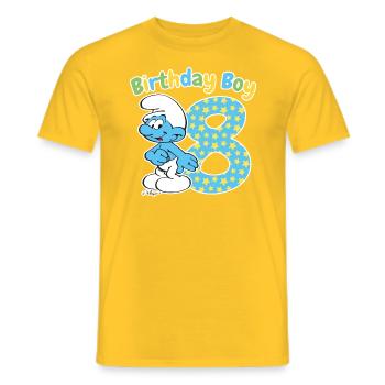 Birthday Boy 8e anniversaire - T-shirt homme - jaune - Devant - AI Model Male 178 dark (178cm)