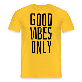 nur gute Stimmung - Männer T-Shirt - Gelb - Vorne - AI Model Male 178 dark (178cm)